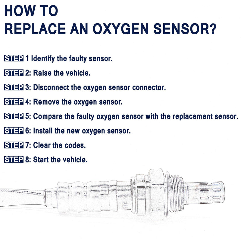 HiSport Oxygen Sensor 250-54065 - Heated O2 Sensor Replacement, 4-Wire Air Fuel Ratio Sensor Upstream Compatible with 2007-2009 Honda CR-V 2.4L, 2013-2015 Acura ILX 2.0L