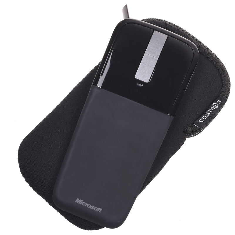 Cosmos Black Neoprene Zipper Carrying Protection Sleeve Case Pouch Cover for Microsoft Arc Touch Mouse (Black)