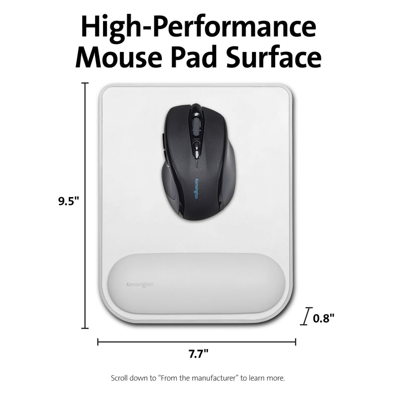 Mousepad with ErgoSoft Wrist Rest for Standard Mouse-Gray (K50437WW)