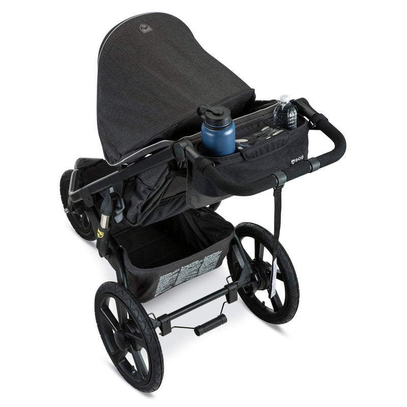 BOB Gear Deluxe Handlebar Console with Tire Pump for Single Jogging Strollers, Black Deluxe Single