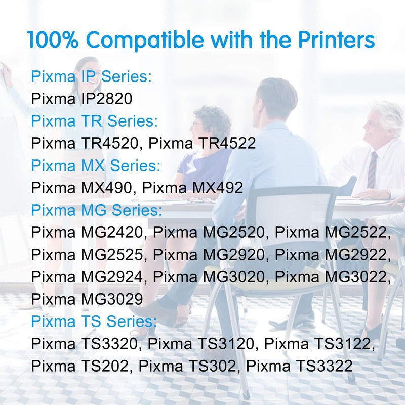 Miss Deer 245 246 Remanufactured Ink Cartridge Replacement for Canon PG-245XL CL- 246XL PG-243 CL-244 High Yield for Pixma MX492 MX490 MG2522 MG2520 MG2420 MG2920 MG2922 iP2820 Printer