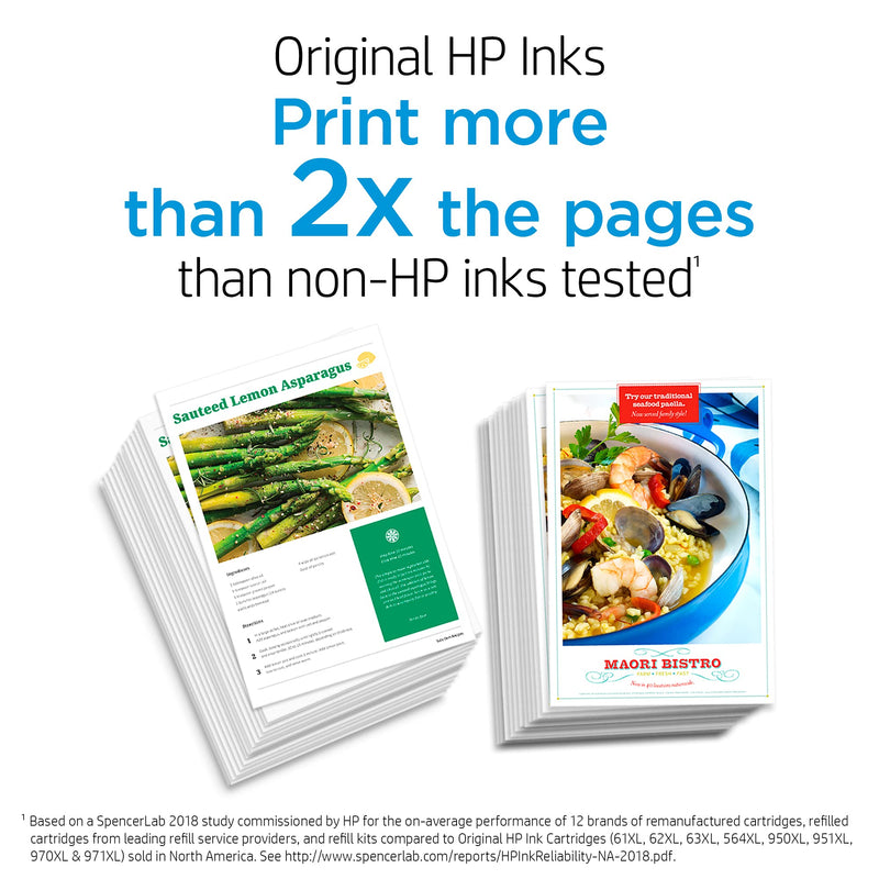 Original HP 65 Black/Tri-color Ink Cartridges (2-pack) | Works with HP AMP 100 Series, HP DeskJet 2600, 3700 Series, HP ENVY 5000 Series | Eligible for Instant Ink | T0A36AN