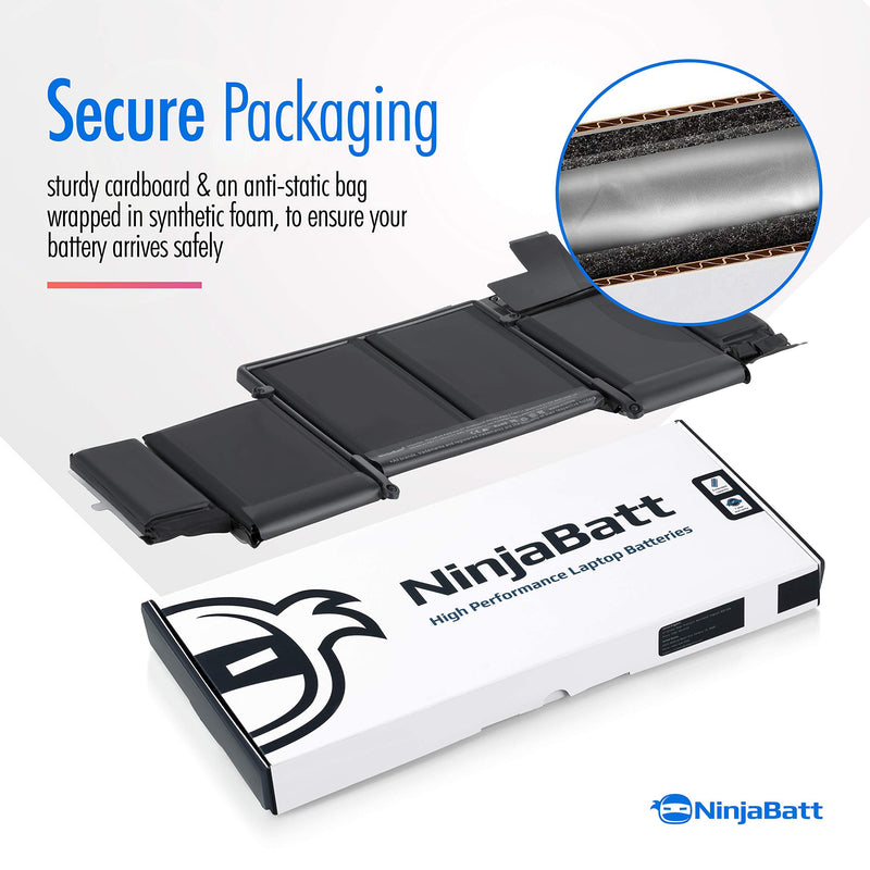 NinjaBatt Battery A1502 A1582 for Apple MacBook Pro Retina 13â€ A1493 [2013 2014 2015 Years] - Long Lasting [71.8Wh/11.43V]