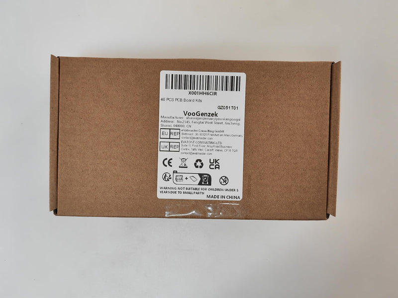 VooGenzek 46 pieces PCB board kits, 12 pieces double-sided circuit board prototype cards + 12 pieces male/female header connector + 10 pieces 2/3-pin screw terminal + 12 pieces nylon column 12+12+10+12