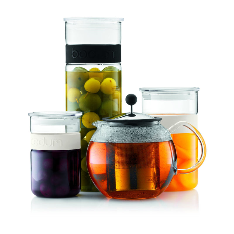 Bodum ASSAM Teapot, Glass Teapot with Stainless Steel Filter, 34 Ounce 34-Ounce Chrome