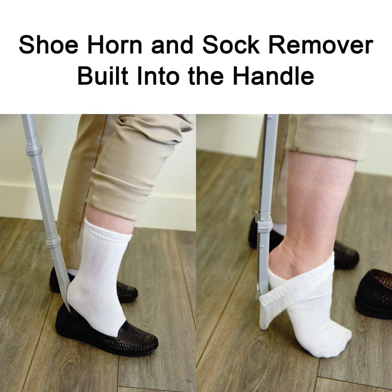 Sock Ox - Extended Length Sock Remover and Long Shoe Horn - Easy On and Off Stocking Slider - Dressing Aid for Senior Men and Women