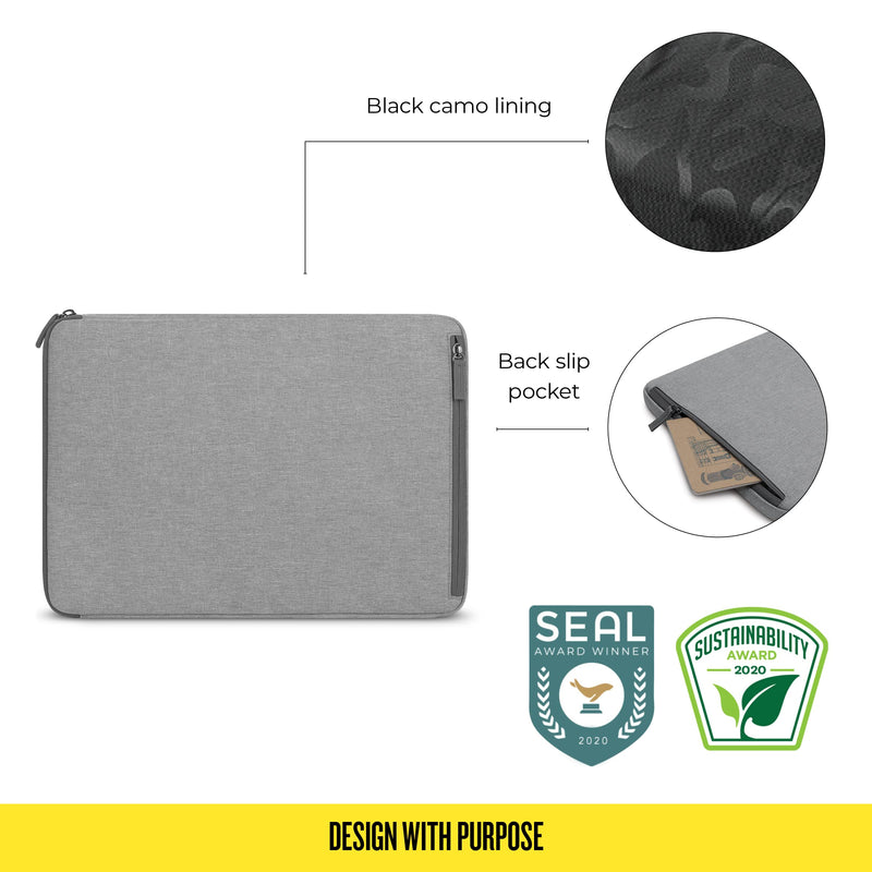 Solo New York Re:Focus Laptop Sleeve, Grey, One Size