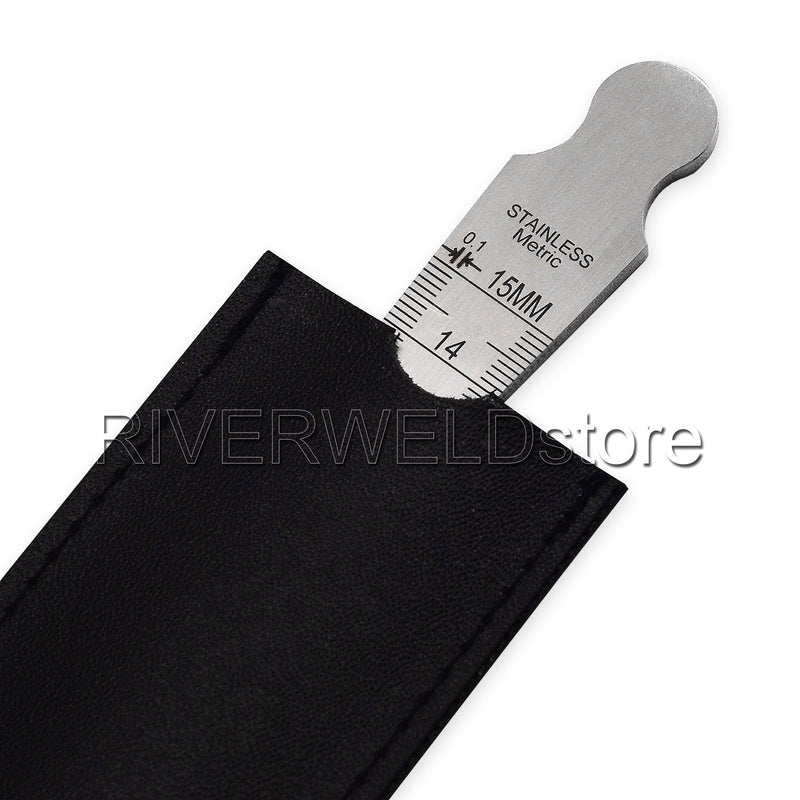 Taper Gage 1-15mm Stainless Taper Welding Gauge Test Ulnar Inch & Metric Standard Taper Gauge 1/8"~5/8"