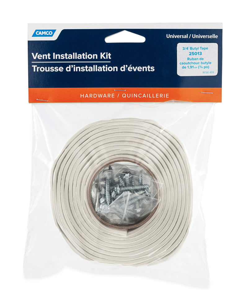 Camco 25013 Universal Vent Installation Kit with Butyl Tape