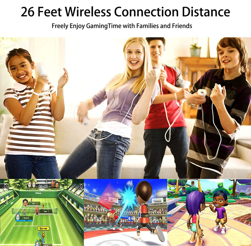 ZeroStory 2 Packs Wireless Controller and Nunchuck for Wii and Wii U Console, Gamepad with Silicone Case and Wrist Strap (Pink and Blue) Pink and Blue