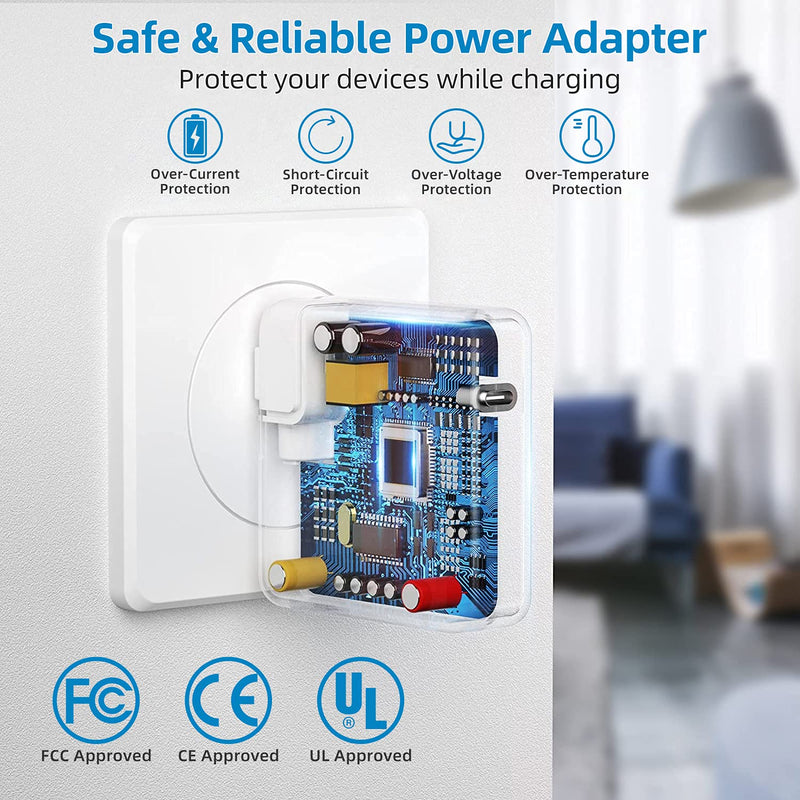 Mac Book Pro Charger - 100W USB C Charger Power Adapter Compatible with MacBook Pro 16, 15, 14, 13 Inch, MacBook Air 13 Inch, iPad Pro 2021/2020/2019/2018 and All USB C Device, 7.2ft USB C to C Cable