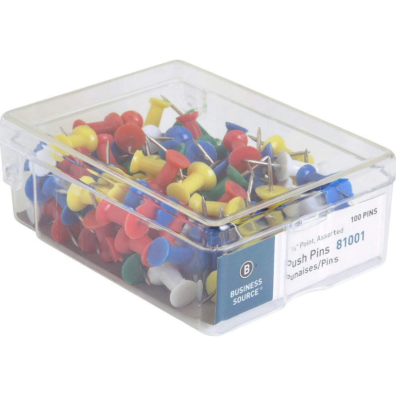 Business Source 1/2" Head Push Pins