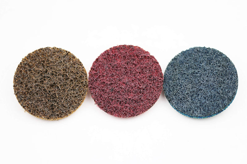 COSPOF 2 Inch Sanding Discs Assortment,Surface Conditioning Discs,Quick Change Design,Coarse/Medium/Fine 60 Pcs and 1/4'' Pad Holder 1Pc.