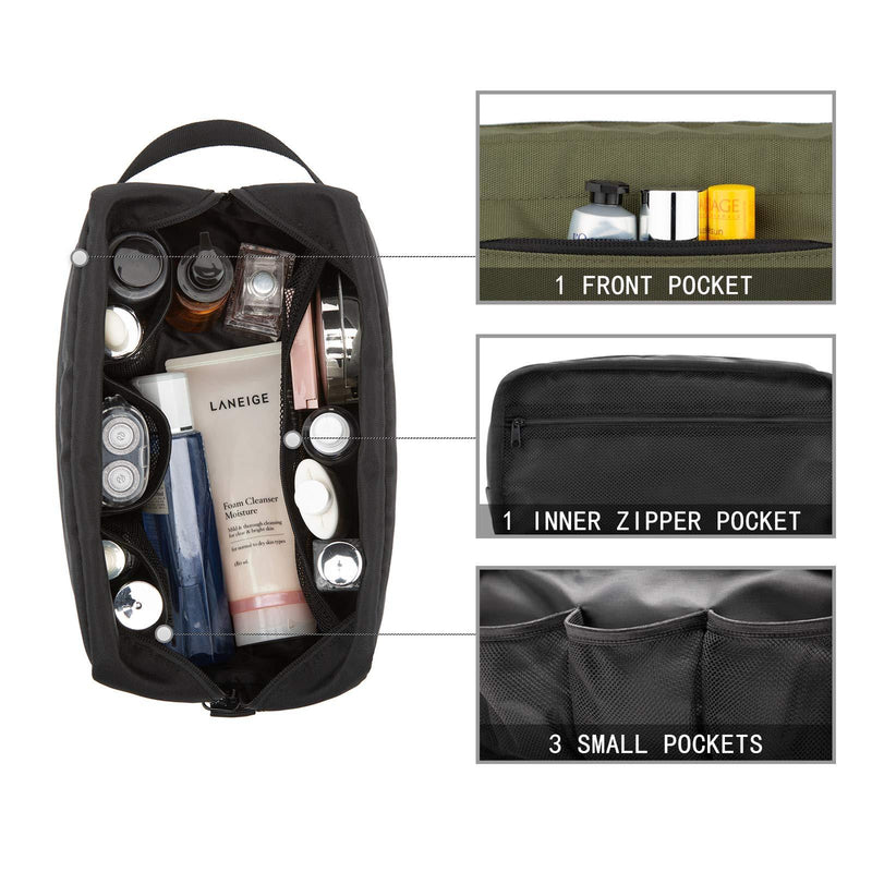 Vorspack Toiletry Bag Hanging Dopp Kit for Men Water Resistant Shaving Bag with Large Capacity for Travel - Army Green