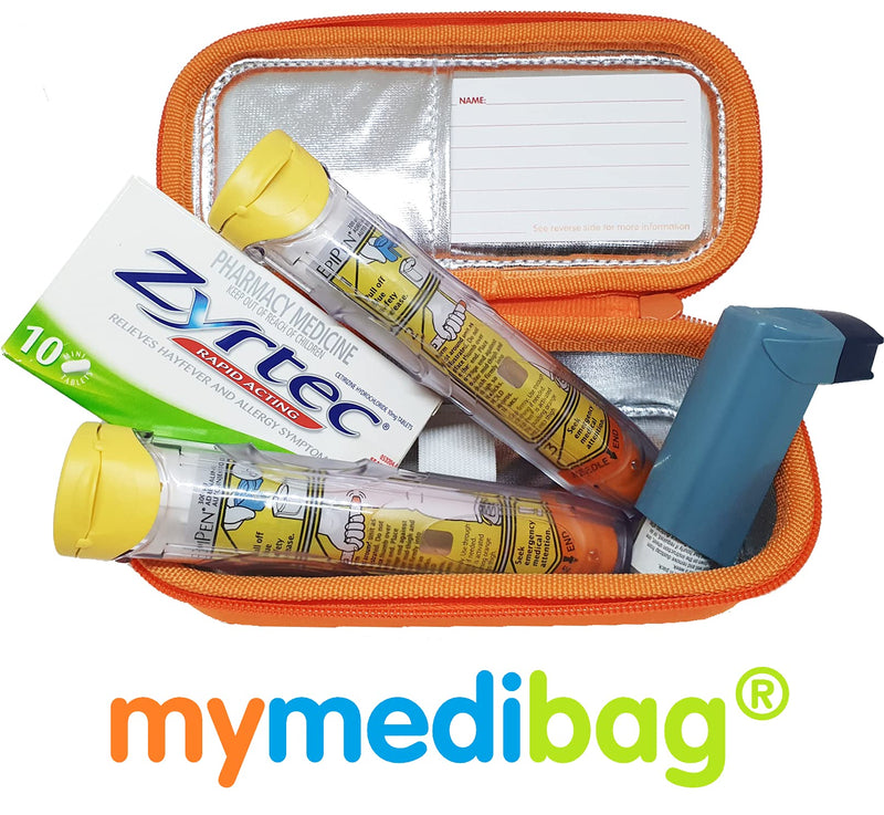 MyMediBag Hardcase Insulated - Standard CASE - Medication Bag for Allergy and Asthma - Highly Visible and Noticeable in The case of an Emergency