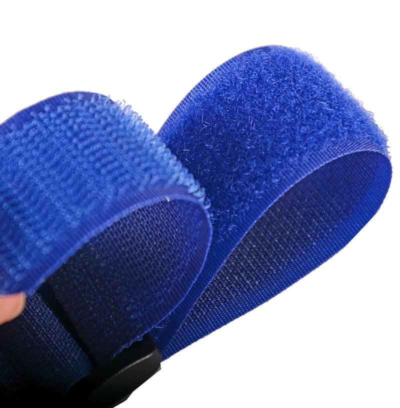 Multi-Purpose Hook and Loop Securing Straps Tie Downs Fastening Straps (1''x24'') – Assorted Colors (10) 10