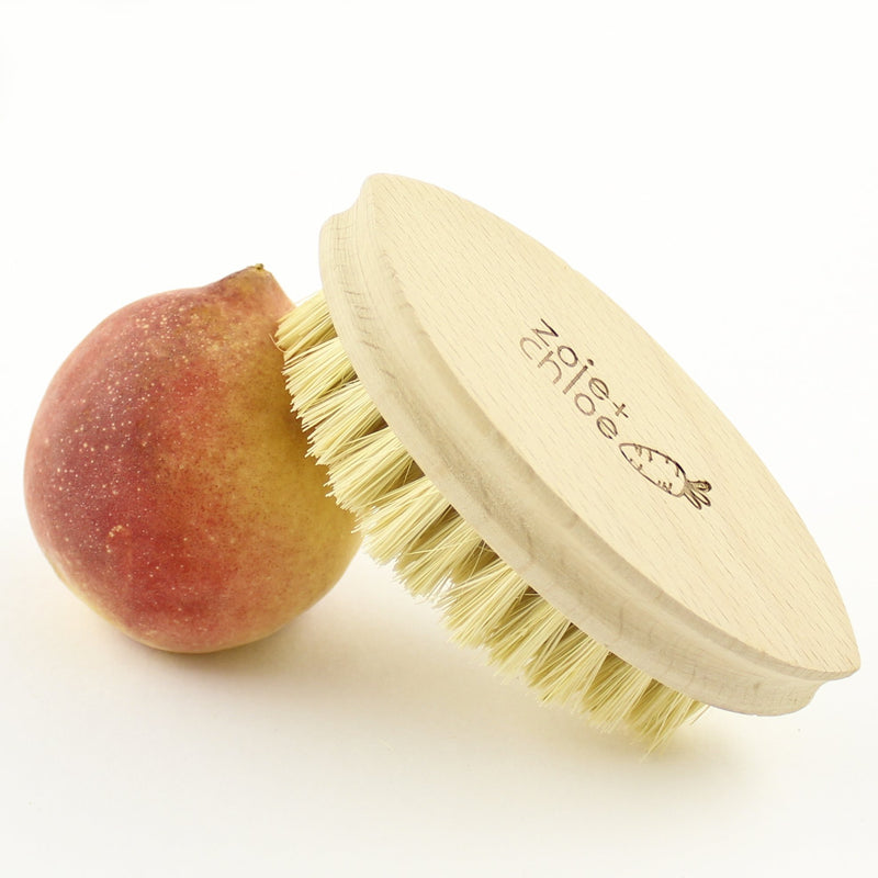 Zoie + Chloe 100% Natural Plant-Fiber Soft Bristles Vegetable Brush Small 4.3 INCH