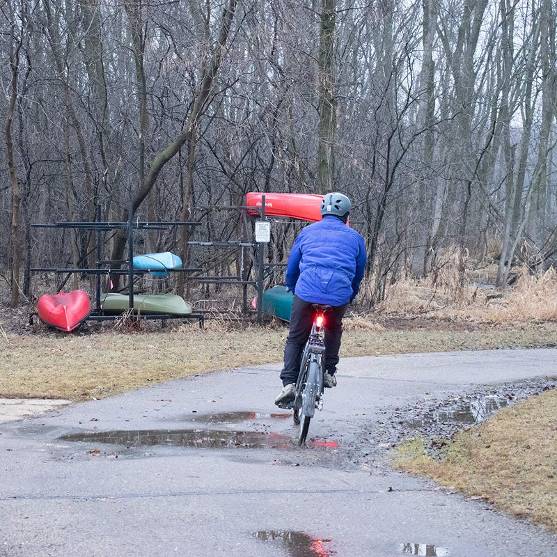 Planet Bike Superflash Turbo Bike Tail Rear Light, Two Modes, Multiple Mounting Options, Works with Joggers and Scooters, Battery Operated with 100 Hour Run Time