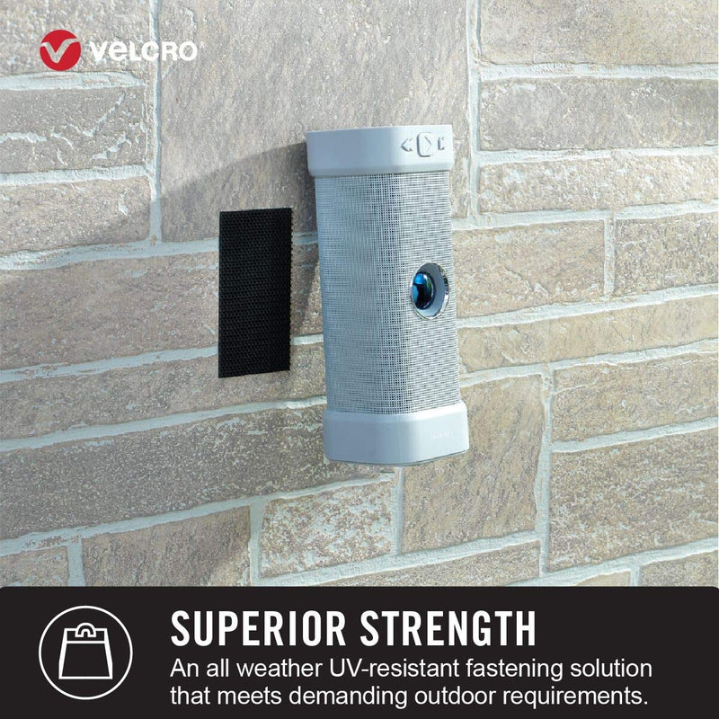 VELCRO Brand Outdoor Heavy Duty Strips | 4 x 1 Inch Pk of 10 | Holds 15 lbs | Black Extreme Hook and Loop Tape Industrial Strength Adhesive | Weather Resistance for Rough Surfaces (91841) 4in x 1in (10Pk)