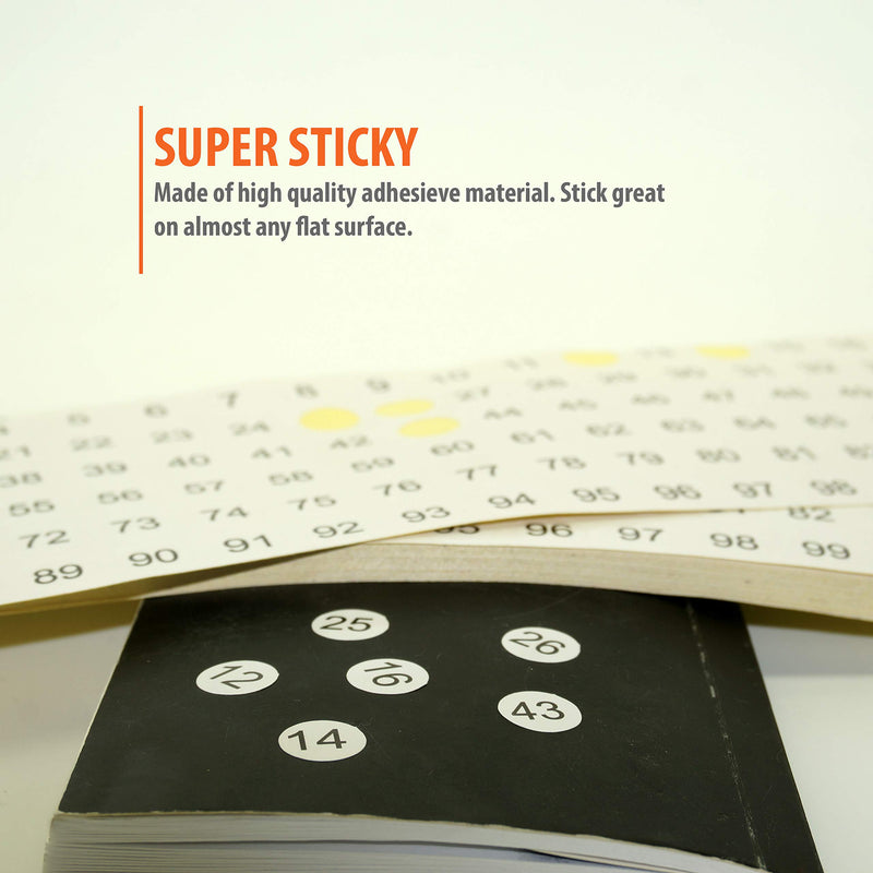 1-102 Round Number Stickers Labels 30 Sheets 3060 Self Adhesive Labels Small Number Stickers Number Signs