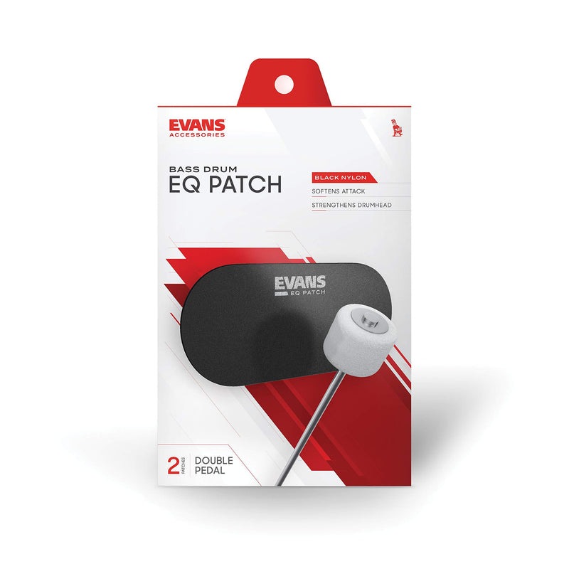 Evans EQ Double Pedal Patch, Black Nylon,EQPB2