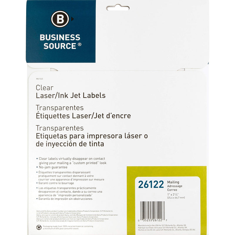 Business Source Labels Labeling Systems Address Label, 750/PK (26122)