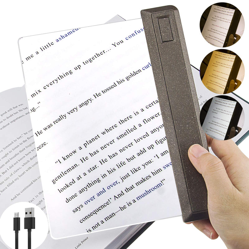 LUXSWAY Rechargeable 3X Full Page Magnifier for Reading,Magnifying Glass with Light,Reading Magnifier with 12 Super Bright LEDs,Adjustable Brightness Illuminated Magnifier Suitable for Reading.