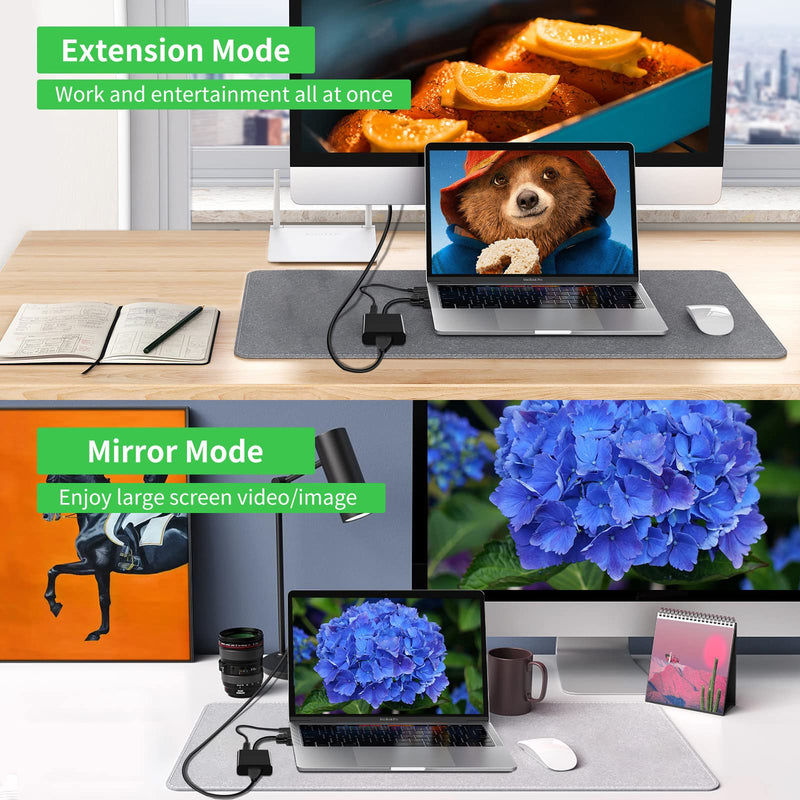VGA to HDMI Adapter, 1080P VGA Male to HDMI Female Converter for Computer, Desktop, Laptop, PC, Desktop, Monitor, Projector, HDTV