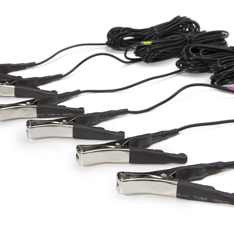 Steelman Replacement Clamp Microphones for ChassisEAR Electronic Squeak and Rattle Finder Auto Diagnostics Tool, 6-Pack, 16-Foot Cables, Color-Coded Leads 16-foot Cables Color-Coded Leads