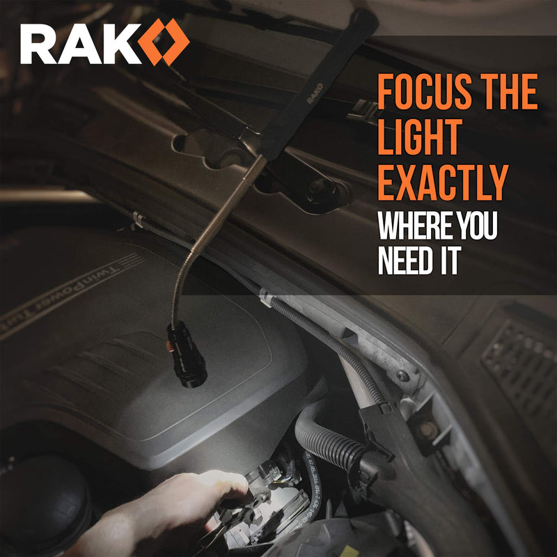 RAK Magnetic Pickup Tool - Telescoping Magnet Stick with 3 LED Lights and Extendable Neck up to 22 Inches - Gifts for Dad, Husband, Truck Driver, Handy Men or Women