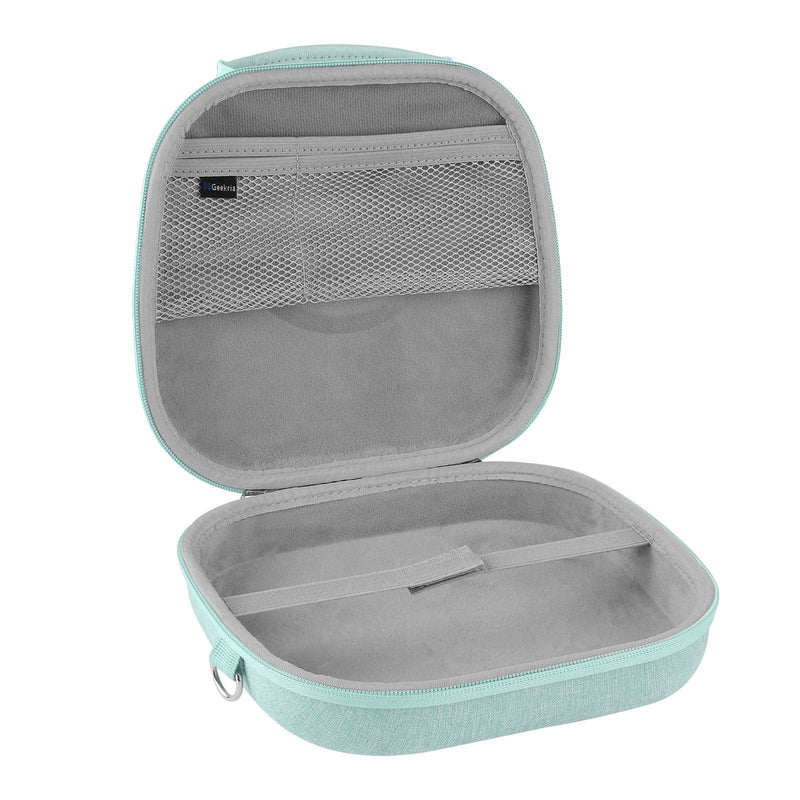Geekria UltraShell Headphones Case, Compatible with AirPod Max Headphones Case, Replacement Hard Shell Travel Carrying Bag with Room for Smart Case and Accessories Storage (Green)