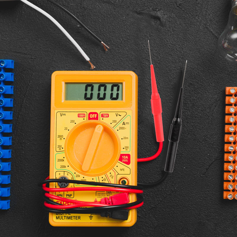Pack of 20 measuring tips for multimeter 0.7 mm test probe piercing needle probe test tip banana plug multimeter measuring line probe insulation piercing sample 20 pieces