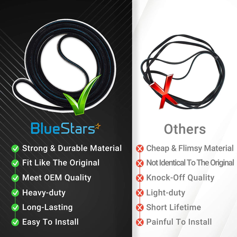 Ultra Durable 40111201 Dryer Drum Belt Replacement Part by Blue Stars - Exact Fit for Maytag Amana Admiral Dryers - Replaces WP40111201 AP6009126 14218936 40051501 40051502 R0606549