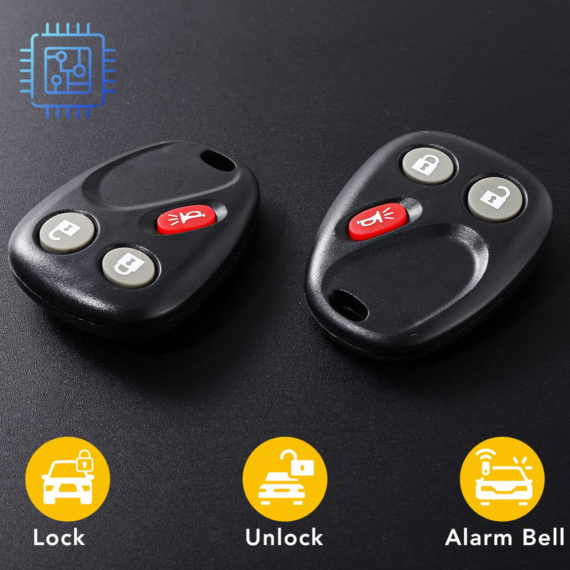 OGATOO Key Fob Replacement Fits for 2002-2009 Chevy Trailblazer, 2002-2009 GMC Envoy, 2003-2007 Isuzu Ascender, 2004-2007 Buick Rainier, 2002-2004 Oldsmobile Bravada, 3 Btn #15051014 Car Remote Set 1