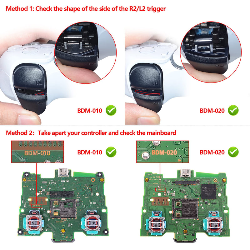 eXtremeRate Tactile Version Clicky Hair Trigger Kit for PS5 Controller Shoulder Buttons, Custom Tactile Bumper Trigger Buttons for PS5 Controller BDM-010 & BDM-020, Mouse Click Kit for PS5 Controller For PS5 BDM-010 020 Tactile Clicky Hair Trigger Kit