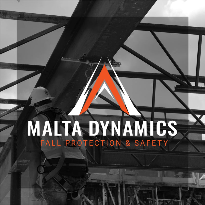 Malta Dynamics 18” D-Ring Extender with Snap Hook, Galvanized Steel Extension, D Ring Fall Protection, for Construction & Roofing, OSHA/ANSI Compliant