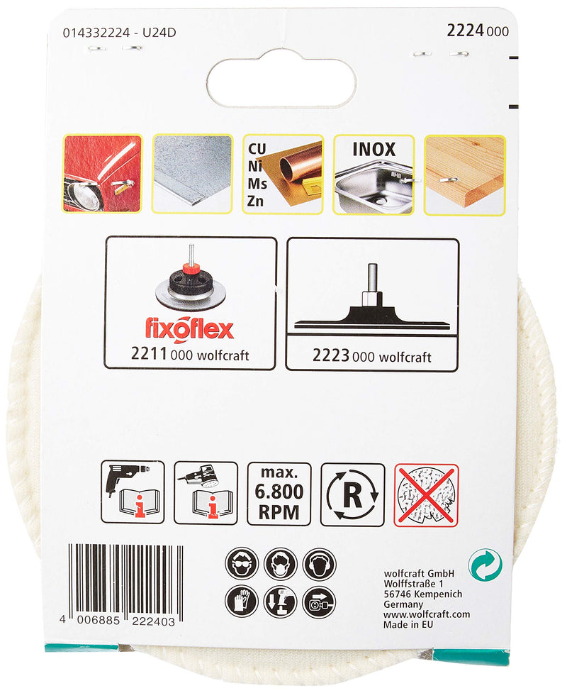 Wolfcraft 2224000 adhesive polishing hood diameter 125 mm d=125mm hood 125mm