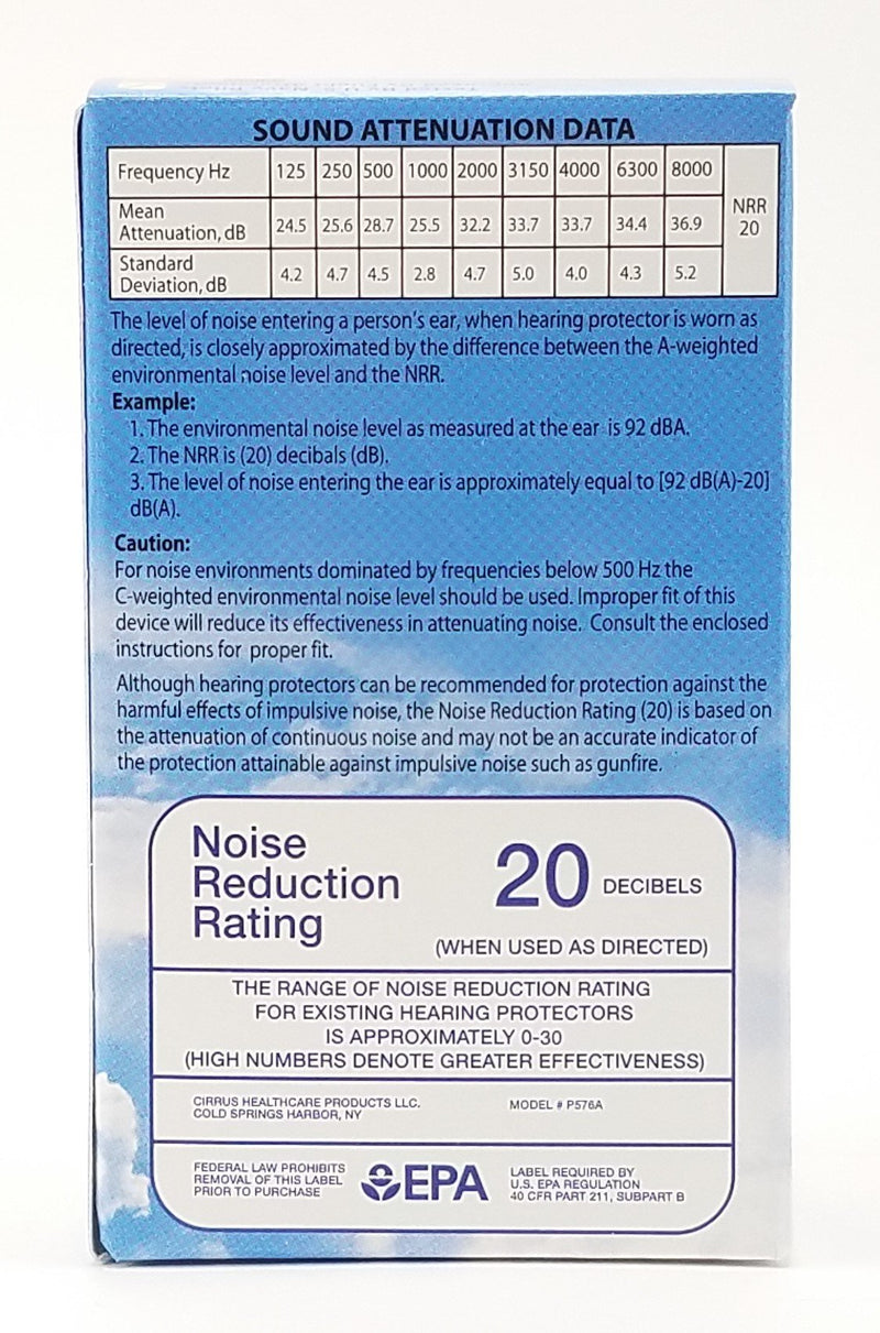 New Super Soft Adult EarPlanes® Ear Plugs Airplane Travel Ear Protection 10 Pair