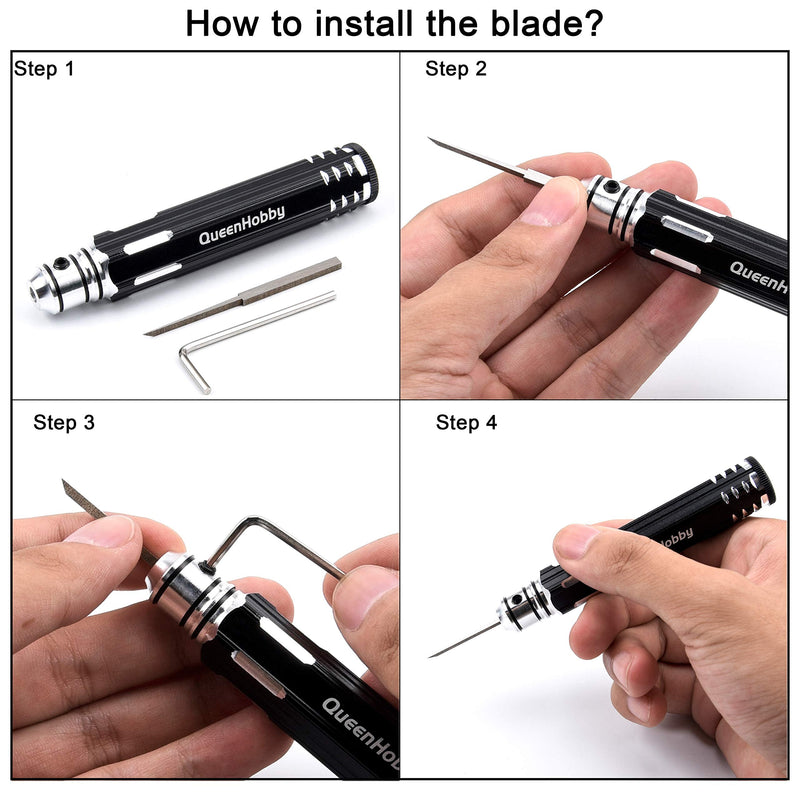 YoungRC Prime Model Scriber Resin Carved Scribe Line Hobby Cutting Tool For Gundam Model Chisel 7 Blades 0.1/0.2/0.4/0.6/0.8/1.0/2.0mm