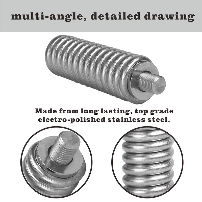 SS-3H CB Antenna Spring Mount，Heavy Duty Stainless Steel Antenna Spring - Electronics Spring to fit CB Radio Antenna Mount up to 60" Long and Standard 3/8" x 24 Threads.