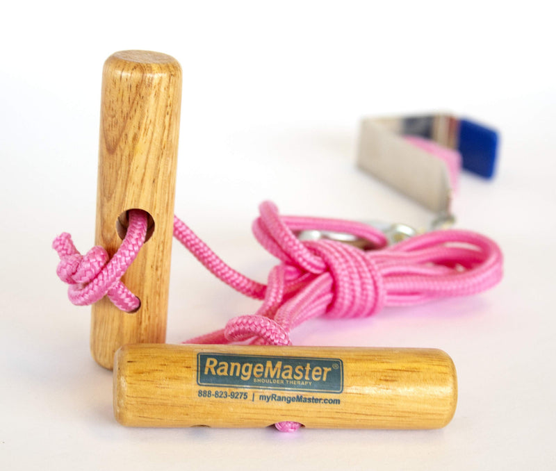 RangeMaster PinkPulley Cancer Care Shoulder Pulley │ Aids in Recovery and Rehabilitation │ Breast Cancer Patient Instructional Guide Included │ Metal Bracket Door Attachment