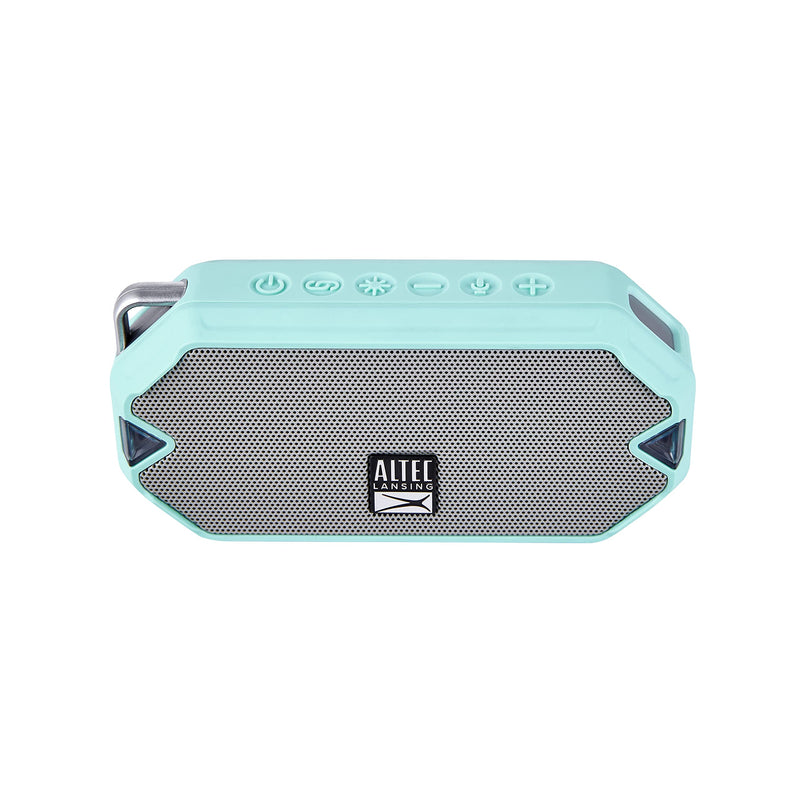 Altec Lansing HydraMini Wireless Bluetooth Speaker, IP67 Waterproof USB C Rechargeable Battery with 6 Hours Playtime, Compact, Shockproof, Snowproof, Everything Proof (Mint Green) Mint Green