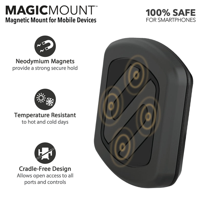 SCOSCHE MAGDMB MagicMount Magnetic Mount Holder for Mobile Devices In Frustration Free Packaging, Black Dash