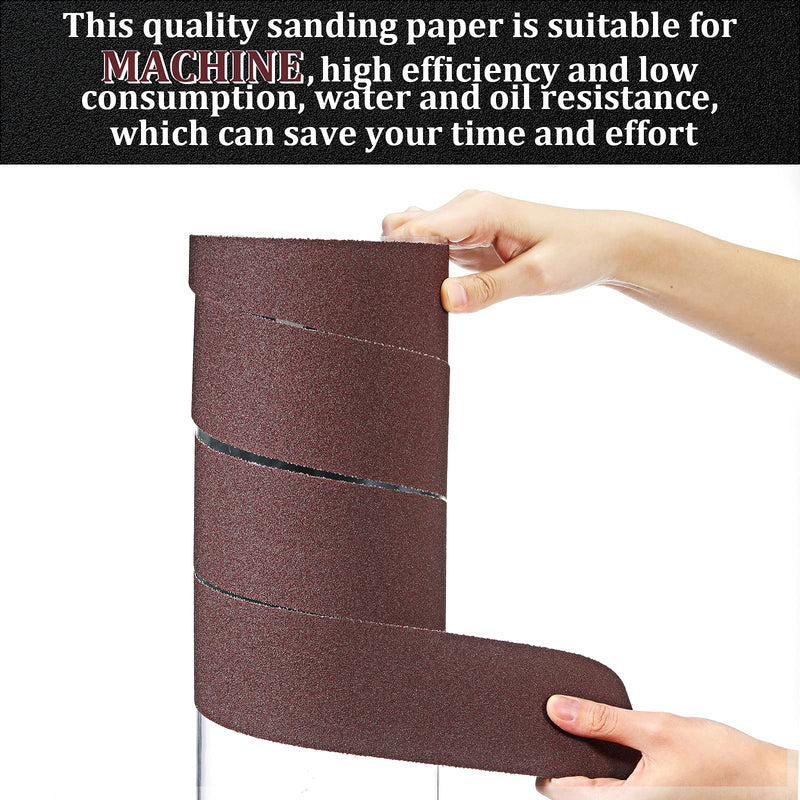 Maitys 4 Rolls 120 Grit Sandpaper Wraps 16 Inch Sandpaper Wrapping Papers Drum Sander Sandpaper for 16-32 Sanders