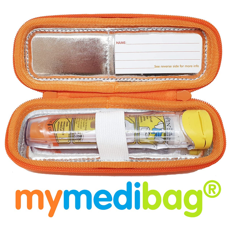 MyMediBag Hardcase Insulated - Single EPIPEN - Medication Bag for Allergy and Asthma - Highly Visible and Noticeable in The case of an Emergency