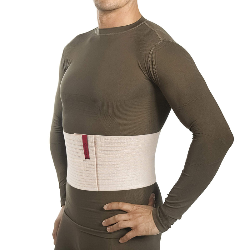 ORTONYX 6.25" Abdominal Binder for Men and Women / Postpartum Post-operative Post-surgery Wrap / Abdomen Navel Umbilical Hernia Support Belt / 524006 Beige S/M Small/Medium (Pack of 1)