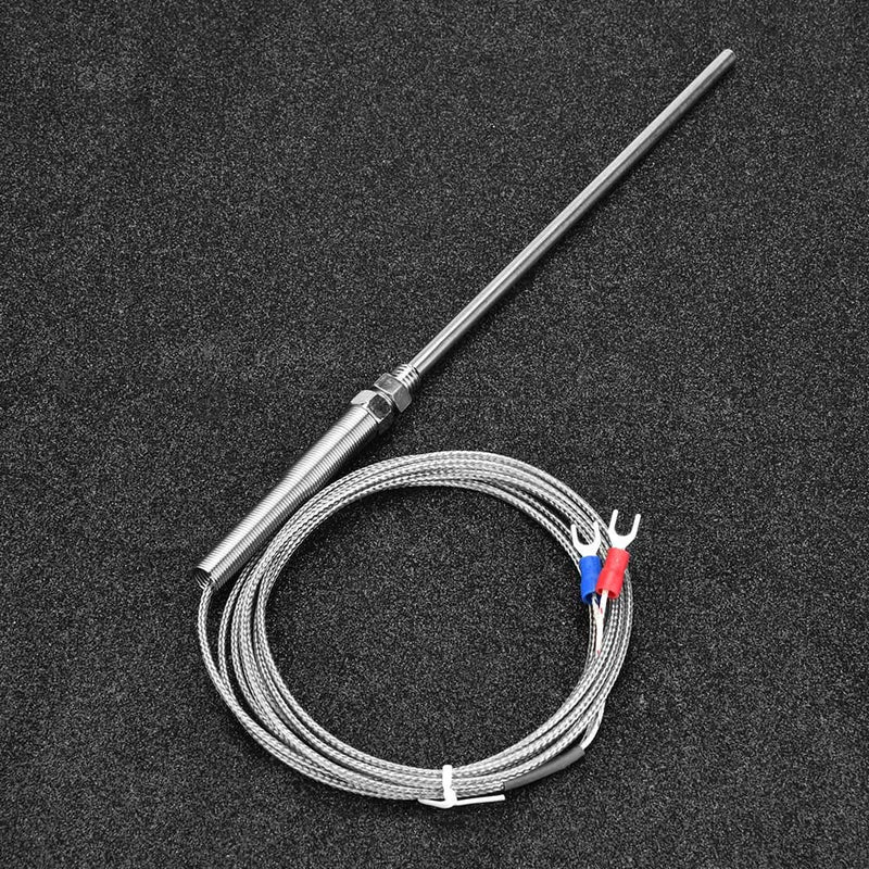 K type Thermocouple M8 Thread Type K Thermocouple 150mm Probe Temperature Controller Stainless Steel Sensor Wire 0-400℃(2M)
