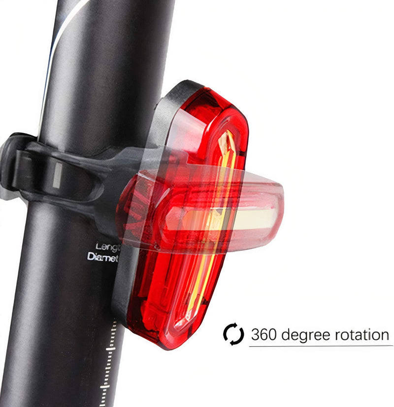 NP NIGHT PROVISION DUO-120 Red/White Strobe Back Rear Bike Light USB Rechargeable COB LED Lights PSR-120 Police Patrol Red/Blue Strobe Safety Warning Firefighter Police DUO-120: RED & WHITE LED (RED CASE)