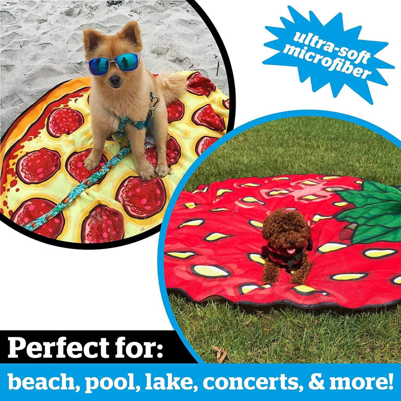 BigMouth Inc Giant Beach Blanket, Oversized Beach Towel, Ulta-Soft Microfiber Towel, Washing Machine Friendly Shark Bite