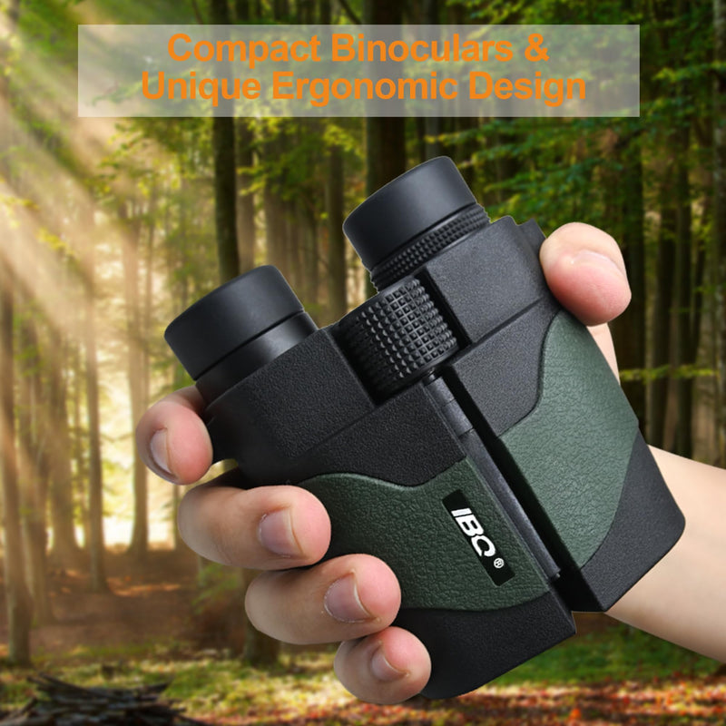 IBQ Binoculars For Adults HD,12x30 Binoculars with Upgraded Phone Adapter, Compact Binocular with Low Light Night Vision,Small Binoculars For Kids,Waterproof Binoculars For Bird Watching,Outdoor Sport 12X30MM